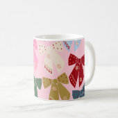 Kerstbogen Coquette Roze Koffiemok (Voorkant rechts)