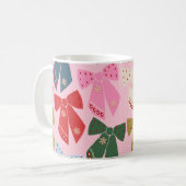 Kerstbogen Coquette Roze Koffiemok (Voorkant links)