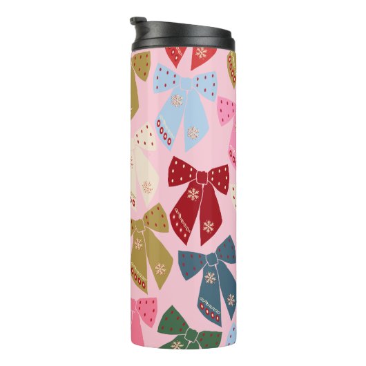 Kerstbogen Coquette Roze Thermosbeker (Geroteerd rechts)