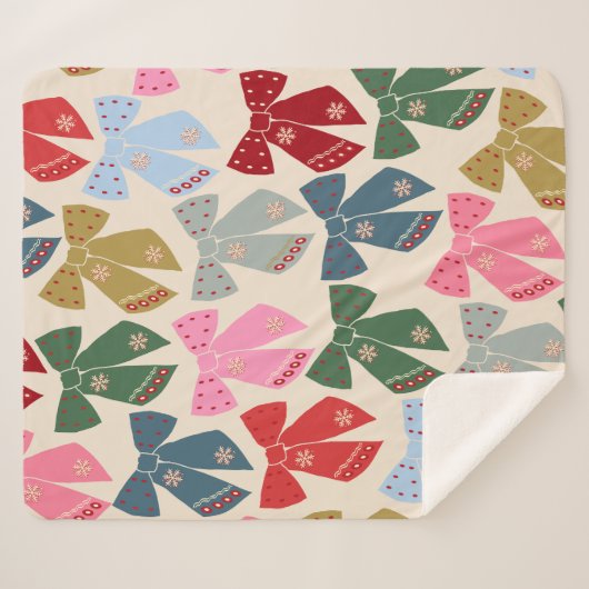 Kerstbogen Coquette Sherpa Deken (Voorkant (horizontaal))