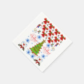Kerstbogen dozen santa claus napkins red servetten (Hoek)