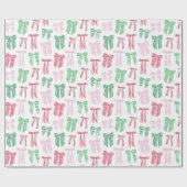 Kerstbogen gestreepte coquette cadeaupapier (Vlak)