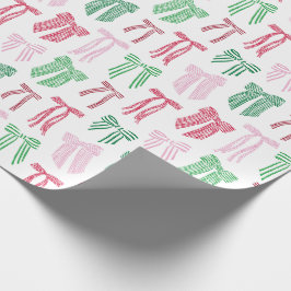 Kerstbogen gestreepte coquette cadeaupapier