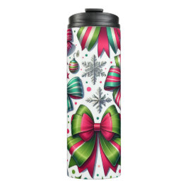 Kerstbogen Tumbler – Feestelijk Cadeau voor Vrouwe Thermosbeker