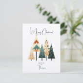Kerstboho bomen Kerstmis Kaart (Staand voorkant)