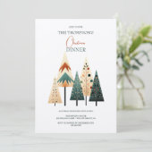 Kerstboho bomen Kerstmis Kaart (Staand voorkant)