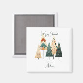 Kerstboho bomen Kerstmis Magneet (Voorkant / Achterkant)