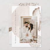 Kerstboho Modern Geometric Photo Holiday Card Feestdagenkaart (Voorkant / Achterkant)