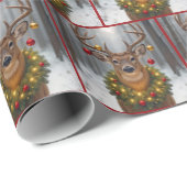 Kerstbok met krans cadeaupapier (Rol Hoek)