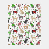 Kerstbol Dogs Fleece Blanket (Voorkant)