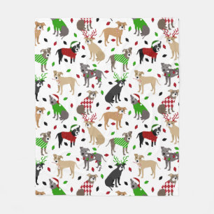 Kerstbol Dogs Fleece Blanket
