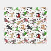 Kerstbol Dogs Fleece Blanket (Voorkant (Horizontaal))