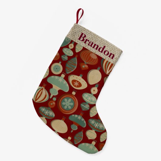  kerstbol kleine kerstsok (Voorkant (Hangend))