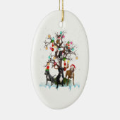 Kerstbol op het Hondenliefhebber Santa Pitbull-bom Keramisch Ornament (Rechts)