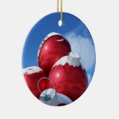 kerstbol, versiering van foto's keramisch ornament (Rechts)