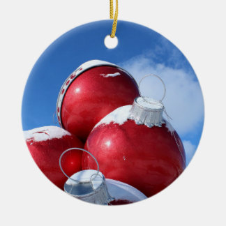 kerstbol, versiering van foto's keramisch ornament