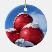 kerstbol, versiering van foto's keramisch ornament (Achterkant)