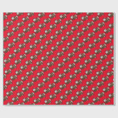 Kerstbollen eekhoorn Diabetonpakpapier Cadeaupapier (Vlak)