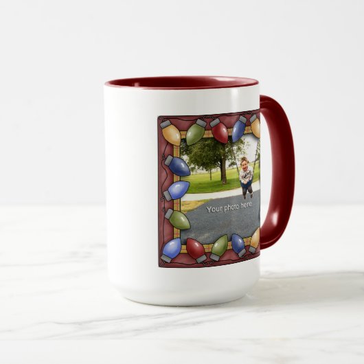 Kerstbollen Foto Mok (Voorkant rechts)