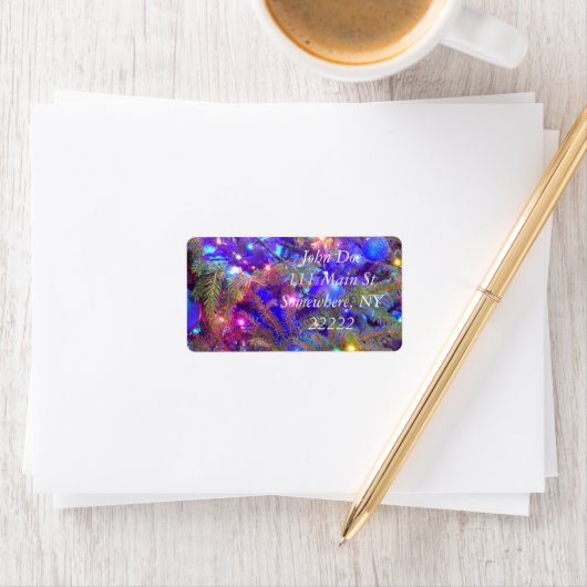 Kerstbollen in blauw etiket (Insitu)