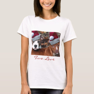 Kerstbollen met twee liefdesshirt t-shirt
