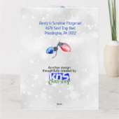 Kerstbollen, Strijklichten, Vakantie Groet Kaart (Achterkant)