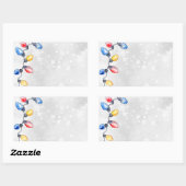 Kerstbollen, Strijklichten, Vakantie Verzending Rechthoekige Sticker (Vel)