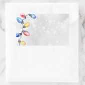 Kerstbollen, Strijklichten, Vakantie Verzending Rechthoekige Sticker (Tas)