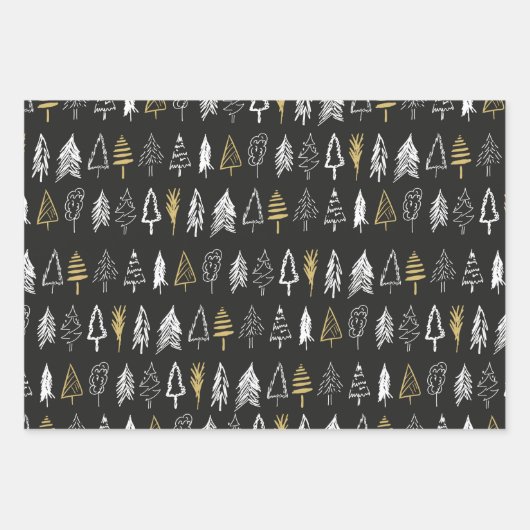 kerstbomen 2 inpakpapier vel (Voorkant 2)