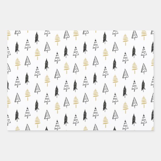 kerstbomen 2 inpakpapier vel (Voorkant 3)