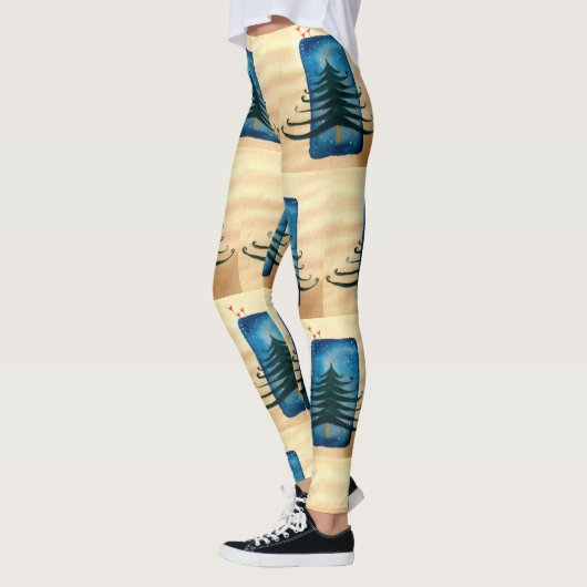 Kerstbomen Aangepaste Leggings (Links)