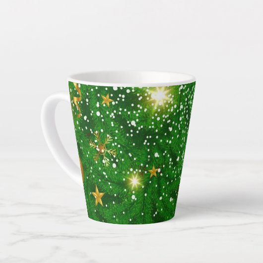 Kerstbomen Achtergrond Design-67181 Latte Mok (Linkerhoek)