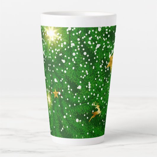 Kerstbomen Achtergrond Design-67181 Latte Mok (Voorkant)