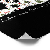 Kerstbomen Arbeid En Bevalling Verpleegster Kerstc Poster (Hoek)