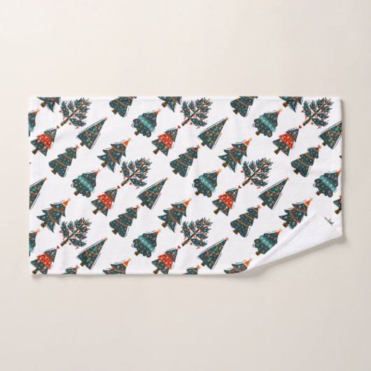kerstbomen bad handdoek (Handdoek)