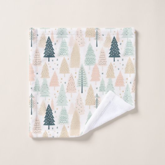 kerstbomen bad handdoek (Wasdoekje)