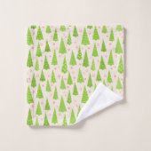 kerstbomen bad handdoek (Wasdoekje)