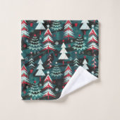 kerstbomen. bad handdoek (Wasdoekje)