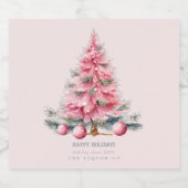 Kerstbomen Baubles Likeurfles Etiket (Enkel label)