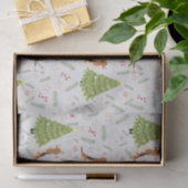 Kerstbomen & Beagle Hondenpatroon op maat Tissuepapier (Geschenk)