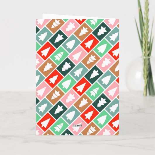 kerstbomen bedankkaart (Achterkant)