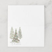 Kerstbomen bedekt met sneeuw plaatskaartje (Buitenkant ongevouwen)