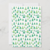 Kerstbomen Bedrijfs Kerstfeest Kaart (Achterkant)