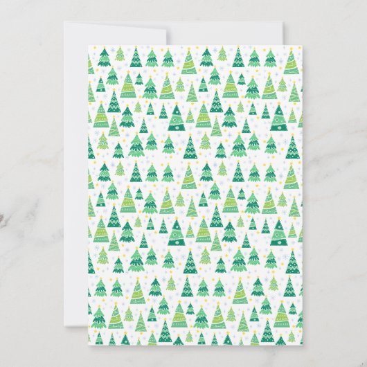 Kerstbomen Bedrijfs Kerstfeest Kaart (Achterkant)