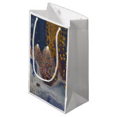 Kerstbomen bij nacht klein cadeauzakje (Voorkant Gekanteld)