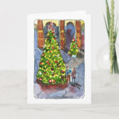 Kerstbomen bij Playhouse Square Wenskaart Kaart (Voorkant)