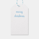 Kerstbomen Blauw wit patroon Cadeaulabel (Achterkant)