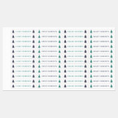 Kerstbomen Blauwe Kinder naam Waterbestendige labe Labels (Vel)