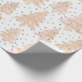 Kerstbomen Blush Vakantie Wrapping Papier (Hoek)