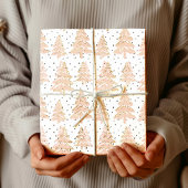 Kerstbomen Blush Vakantie Wrapping Papier